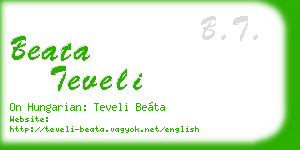 beata teveli business card